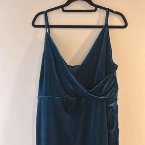 Dark blue velvet dress